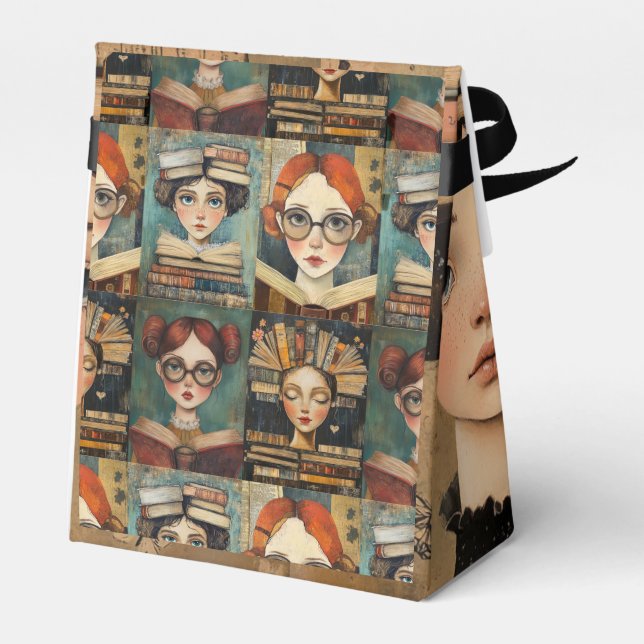 Favoritruta för kvinnor som läser Bokar Presentaskar (Baksidan Sidan)