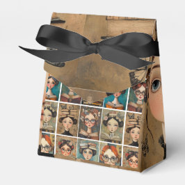 Favoritruta för kvinnor som läser Bokar Presentaskar