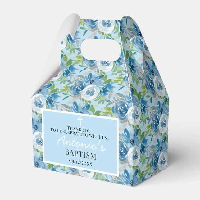 Favoritruta för Light Blue Boy Baptism Presentaskar (Framsidan Sidan)