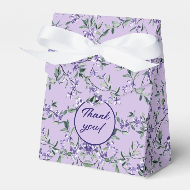 Favoritruta för lila Lilacs Bröllop Tack Presentaskar (Framsidan Sidan)