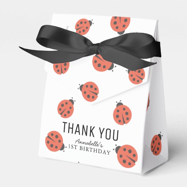 Favoritruta för lilla Kärlek Kryp Ladybug Birthday Presentaskar (Framsidan Sidan)