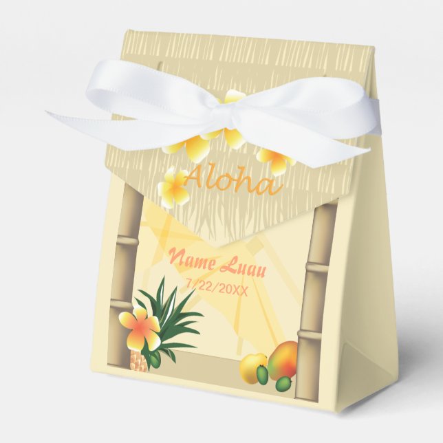 Favoritruta för Luau Tiki Hut-partiet Presentaskar (Framsidan Sidan)