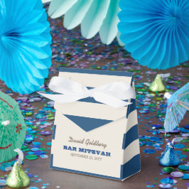 Favoritruta för marint blått och Silver Pub Mitzva Presentaskar
