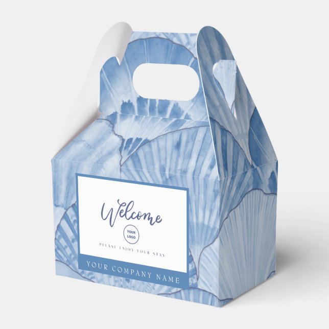 Favoritruta för mjuka blå vattenfärgssegment presentaskar (Framsidan Sidan)