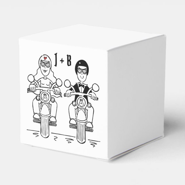 Favoritruta för motorcykelbröllop i personligens B Presentaskar (Baksidan Sidan)