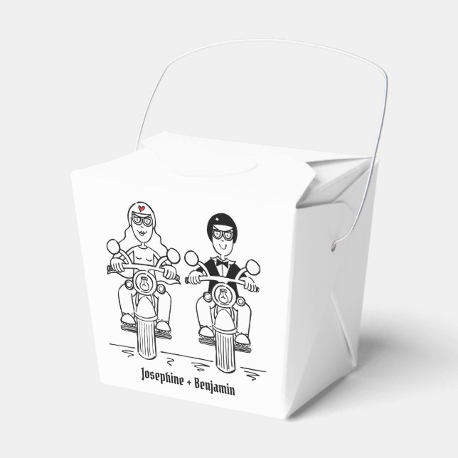 Favoritruta för motorcykelbröllop i personligens B Presentaskar (Framsidan Sidan)