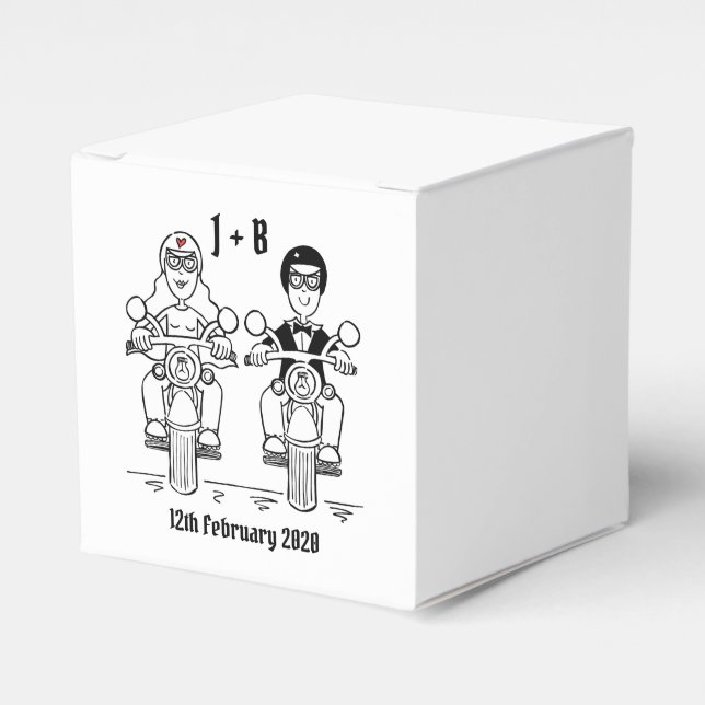 Favoritruta för motorcykelbröllop i personligens B Presentaskar (Framsidan Sidan)