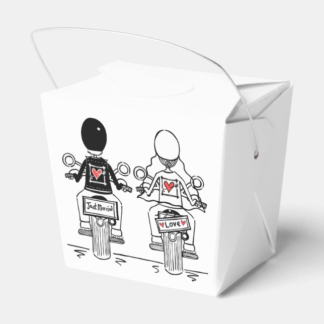Favoritruta för motorcykelbröllop i personligens B Presentaskar (Baksidan Sidan)