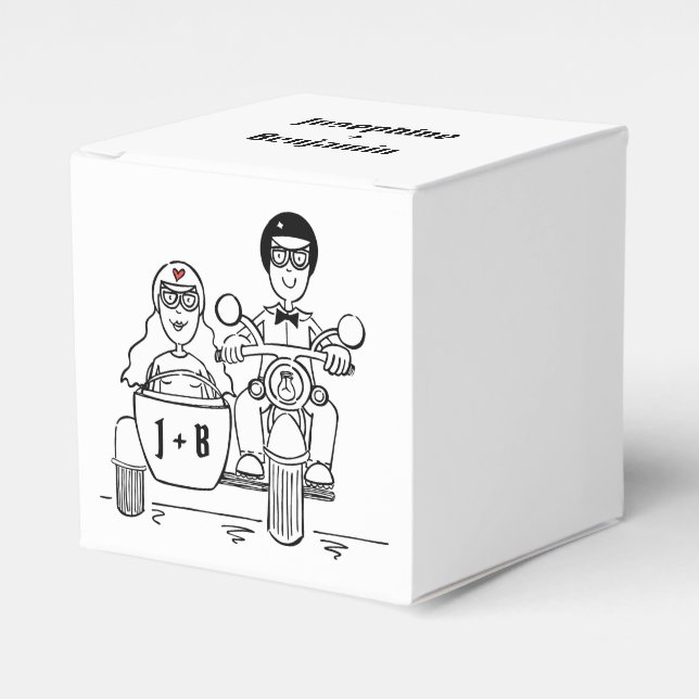 Favoritruta för motorcykelbröllop i personligens B Presentaskar (Framsidan Sidan)