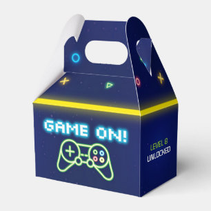 Favoritruta för Neon Video Game Arcade-Födelsedags Presentaskar