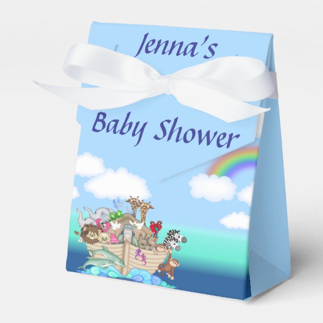 Favoritruta för Noahs Ark Baby Shower Presentaskar (Framsidan Sidan)