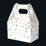 Favoritruta för parti-Guld-stjärnor Presentaskar<br><div class="desc">Parti-favoritruta som visas i en grafisk framställning med gyllene stjärnor. Färg White Anpassa det här objektet eller köp som det är. Lagrar-bild</div>