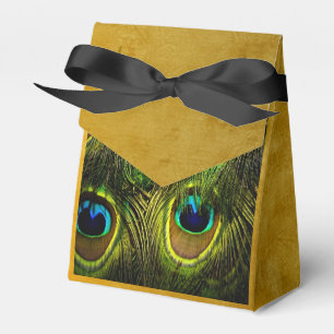 Favoritruta för peacock Feather Brushed Guld Presentaskar