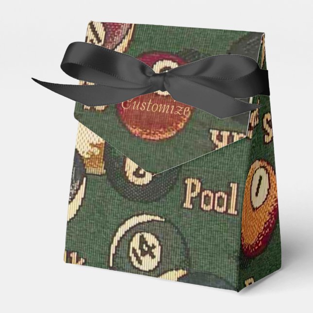 Favoritruta för personlig Billiard Bollar i bakgru Presentaskar (Framsidan Sidan)