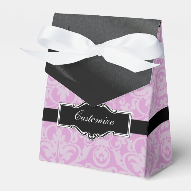 Favoritruta för personlig Rosa och svart Tält Presentaskar (Framsidan Sidan)