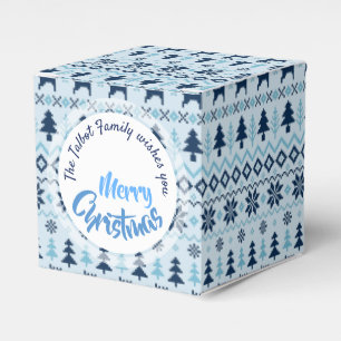Favoritruta för personligen CHRISTMAS Blue Hjort  Presentaskar