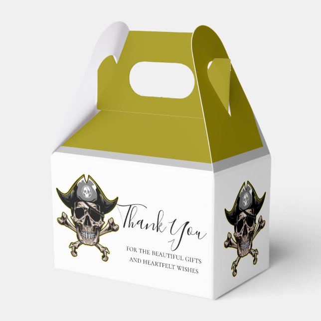 Favoritruta för Pirat temaparty vuxen Kor-boner Presentaskar (Framsidan Sidan)