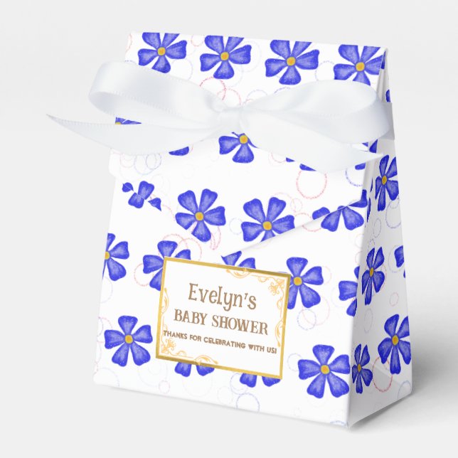 Favoritruta för pojke Rosa Flowers Presentaskar (Framsidan Sidan)