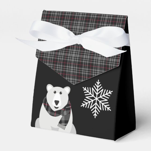 Favoritruta för polar och snöflingor presentaskar (Framsidan Sidan)