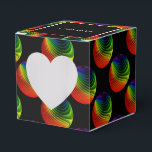 Favoritruta för Rainbow Twist Orbs Heart Presentaskar<br><div class="desc">*Anpassa genom att lägga till text.</div>