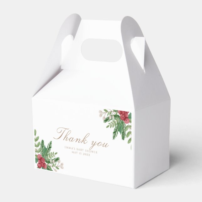 Favoritruta för Red Baby Dress Baby Shower Presentaskar (Framsidan Sidan)