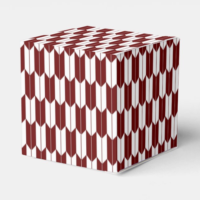 Favoritruta för Red & White Japanska Yagasuri Möns Presentaskar (Baksidan Sidan)