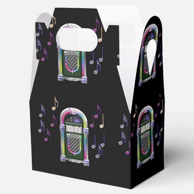 Favoritruta för Retro Musik noter Juke Box Presentaskar (Öppnad)