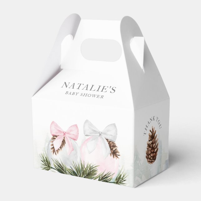 Favoritruta för Rosa av julflickans babyskor Presentaskar (Framsidan Sidan)