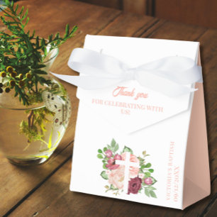Favoritruta för Rosa av vattenfärg och persikofärg Presentaskar