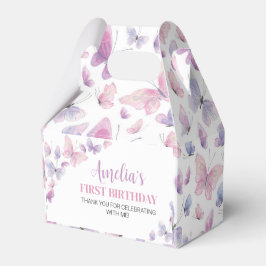 Favoritruta för rosa Lila Butterfly Birthday Presentaskar