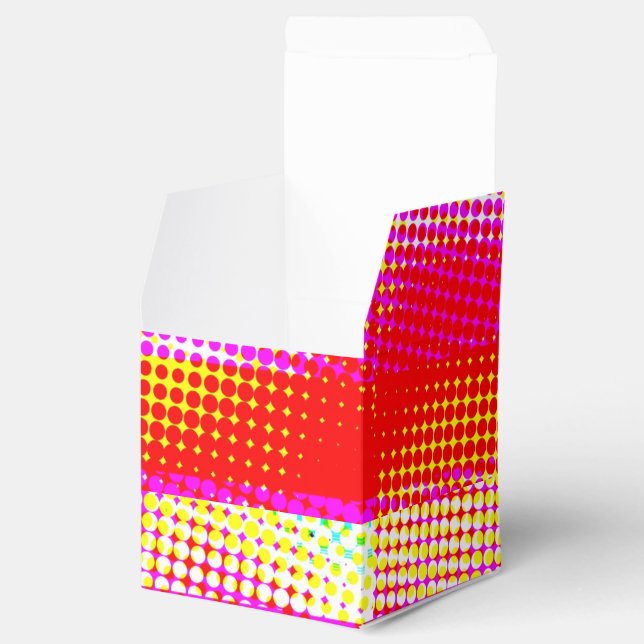 Favoritruta för rosa Rand Mönster Presentaskar (Öppnad)