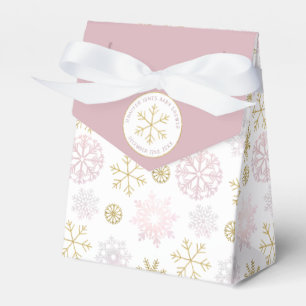 Favoritruta för Rosa Snöflake Baby Shower Presentaskar