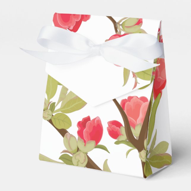 Favoritruta för rosa Träd Blommar Presentaskar (Framsidan Sidan)