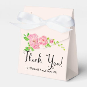 Favoritruta för rosa vattenfärg Ranunculus-Personl Presentaskar