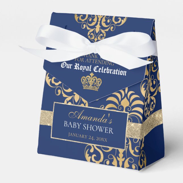 Favoritruta för Royal Prince Baby Shower Presentaskar (Framsidan Sidan)