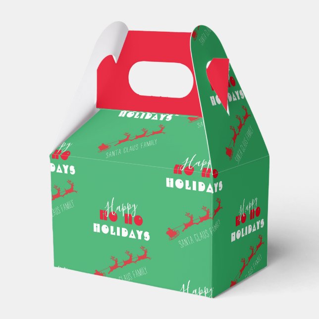 Favoritruta för Santa Sleigh-Grönten Presentaskar (Framsidan Sidan)