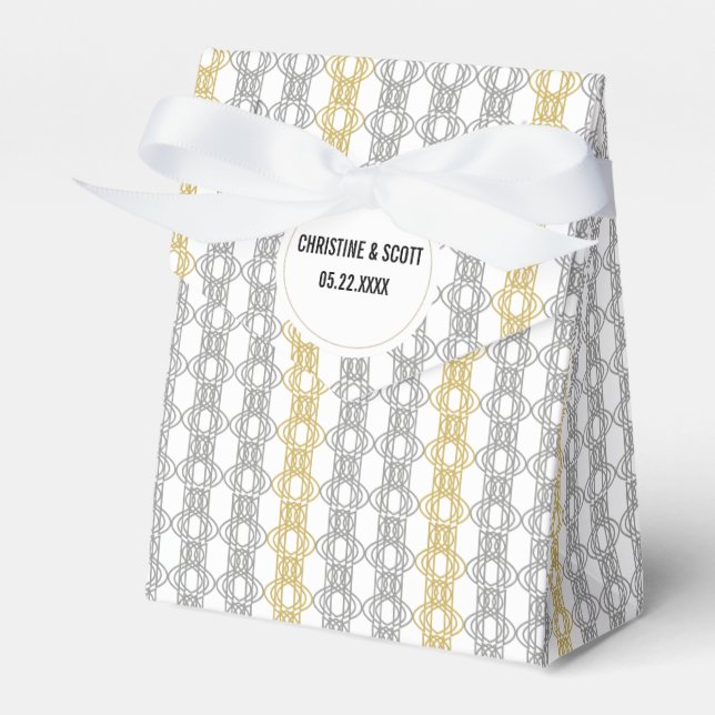 Favoritruta för silver och Guld Elegant bröllop Presentaskar (Framsidan Sidan)