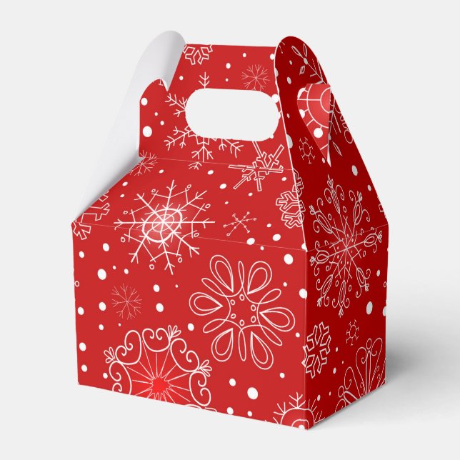 Favoritruta för Snöflingor jul Presentaskar (Framsidan Sidan)