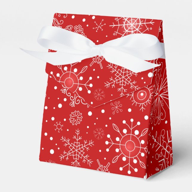 Favoritruta för Snöflingor jul Presentaskar (Framsidan Sidan)