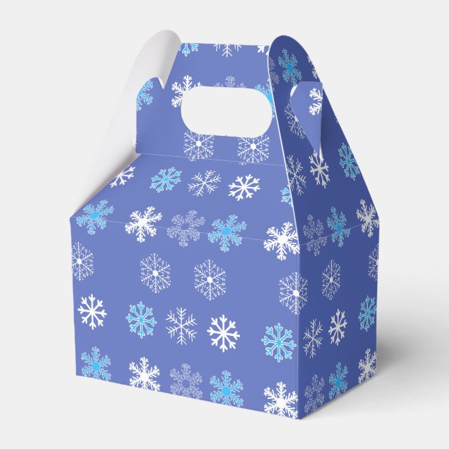 Favoritruta för snöflingor kvällstid presentaskar (Framsidan Sidan)