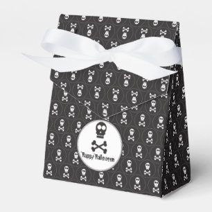 Favoritruta för svarta och vita Halloween-Döskalla Presentaskar