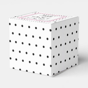 Favoritruta för svartvita polka-punkter presentaskar