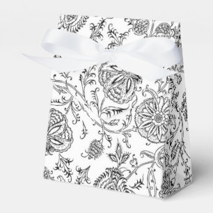 Favoritruta för svartvitt-Blommönster Presentaskar