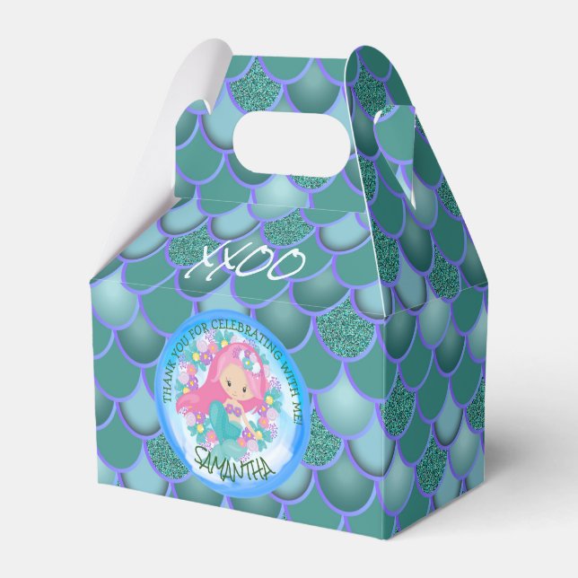 Favoritruta för Tack av blå skalor i sjöjungfrun Presentaskar (Framsidan Sidan)