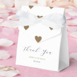Favoritruta för Tack för Elegant av personlig Presentaskar<br><div class="desc">Elegant Guld Glitter Heart Favorbox. Du kan ändra texten som du vill</div>
