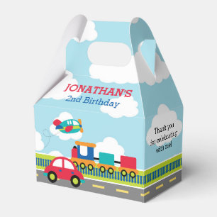 Favoritruta för transport (Boys Birthday) Presentaskar