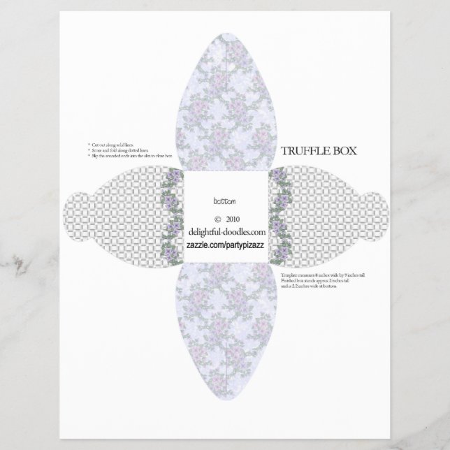 Favoritruta för Truffle Box-parti. Födelsedag elle Reklamblad (Framsidan)