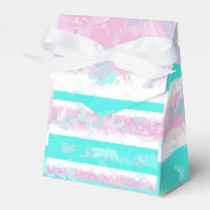 Favoritruta för turkos, off-White och Rosa Rand Presentaskar