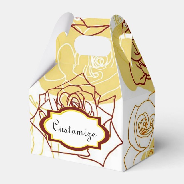 Favoritruta för vänskap och Joy Gul ros Presentaskar (Framsidan Sidan)