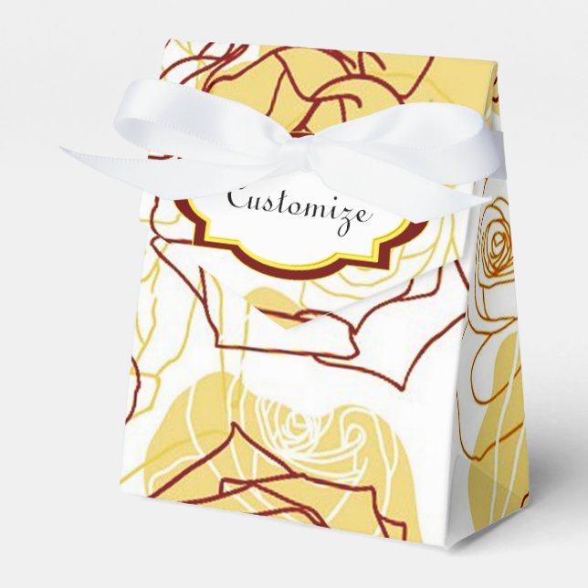 Favoritruta för vänskap och Joy Gul ros Tält Presentaskar (Framsidan Sidan)